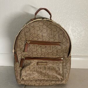 Calvin Klein Brown Monogram Backpack